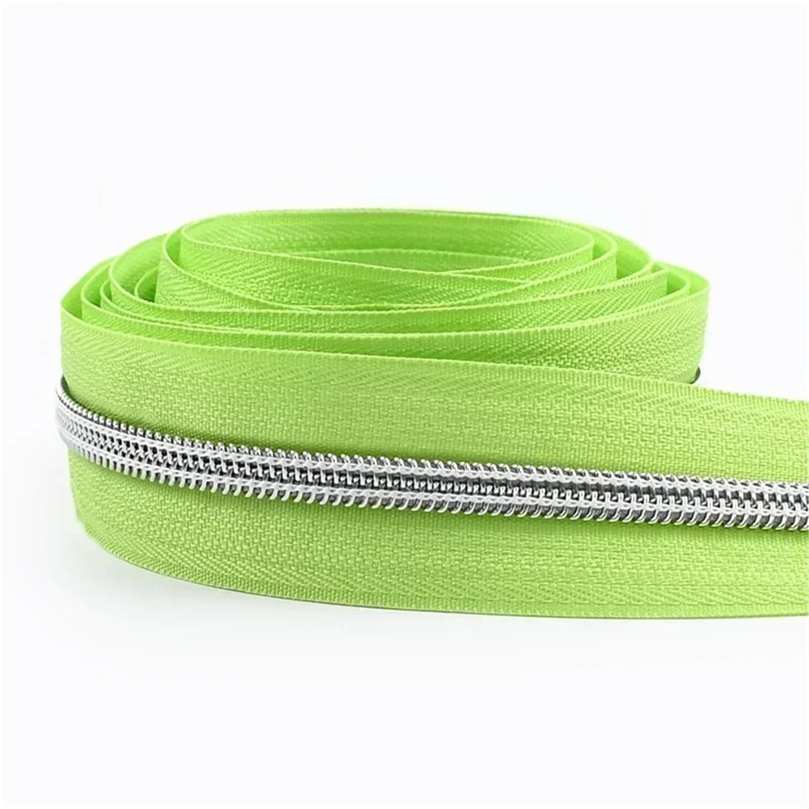 Two Way Zip 2pc Silver 5# Nylon Zipper Tapes 1-5M Zippers Continuous Zip Roll Garment Repair Closure Zips Sewing Accessories for Sewing(Color10,5Meters)