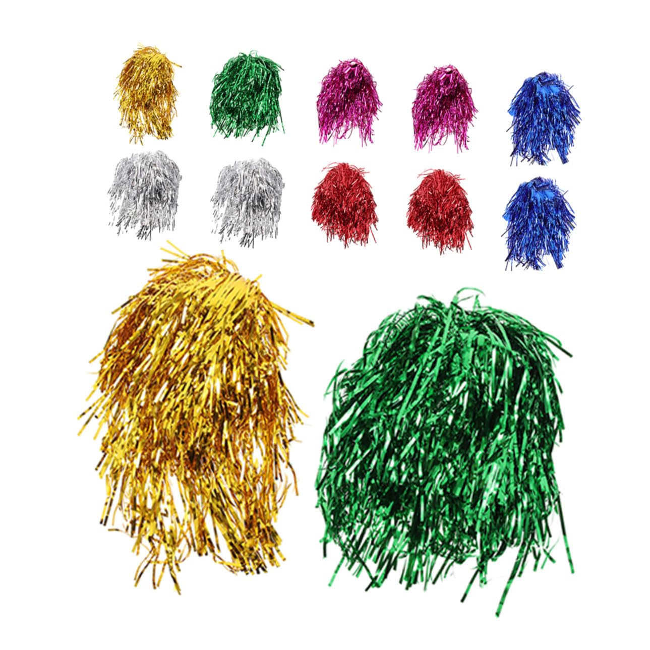 12stücke Glitzerperücken Folienperücken für Partys und Kostüme Metallic-lametta-kostümperücken für Erwachsene Hochrealistische Partyperücken Zufällige Farbe