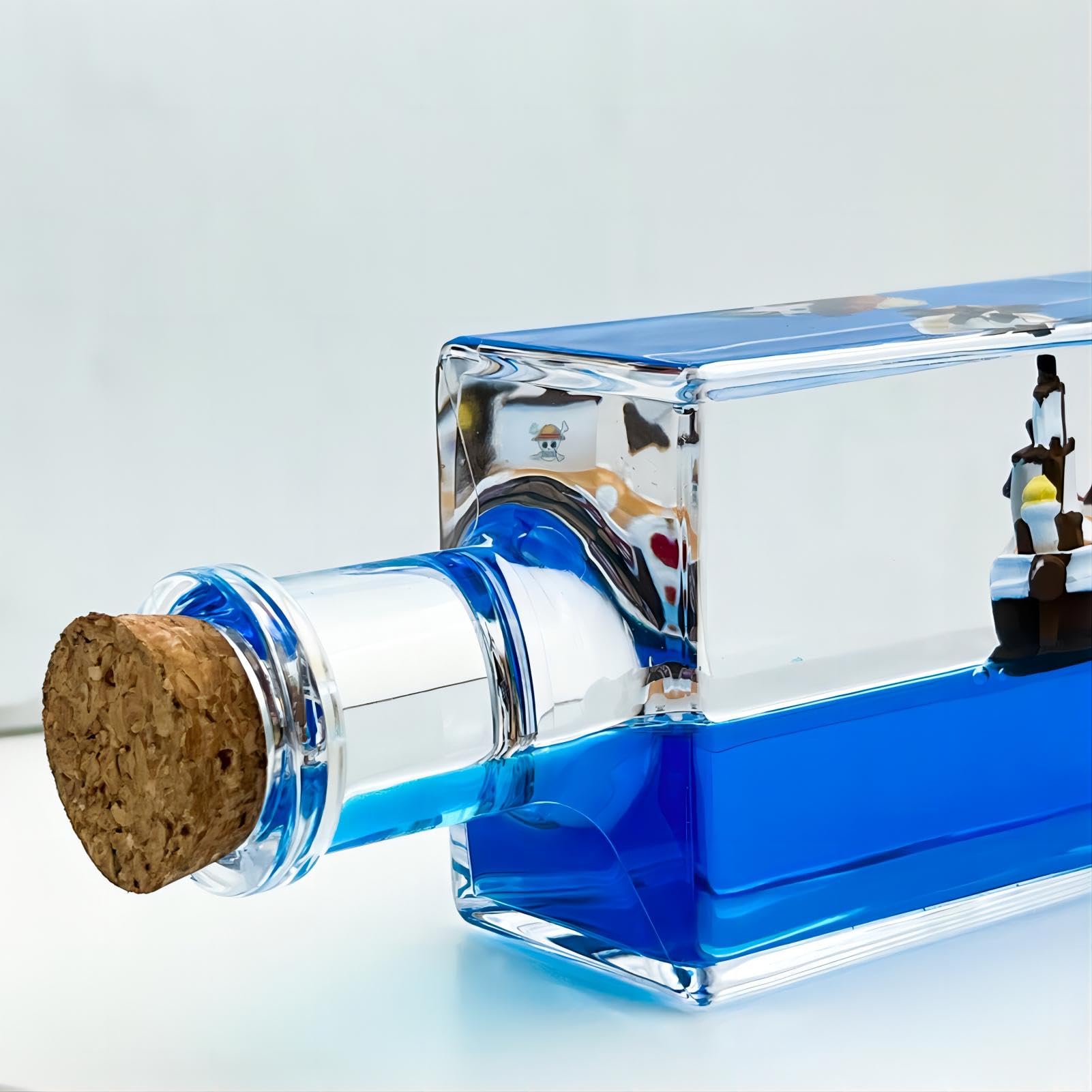 Tuzsocr Fluid Drift Model Ship, Thousand Sunny, Unsinkable Pirate Ship, Acrylic Boat Fluid Model, Fluid Drift Bottle - Image 2