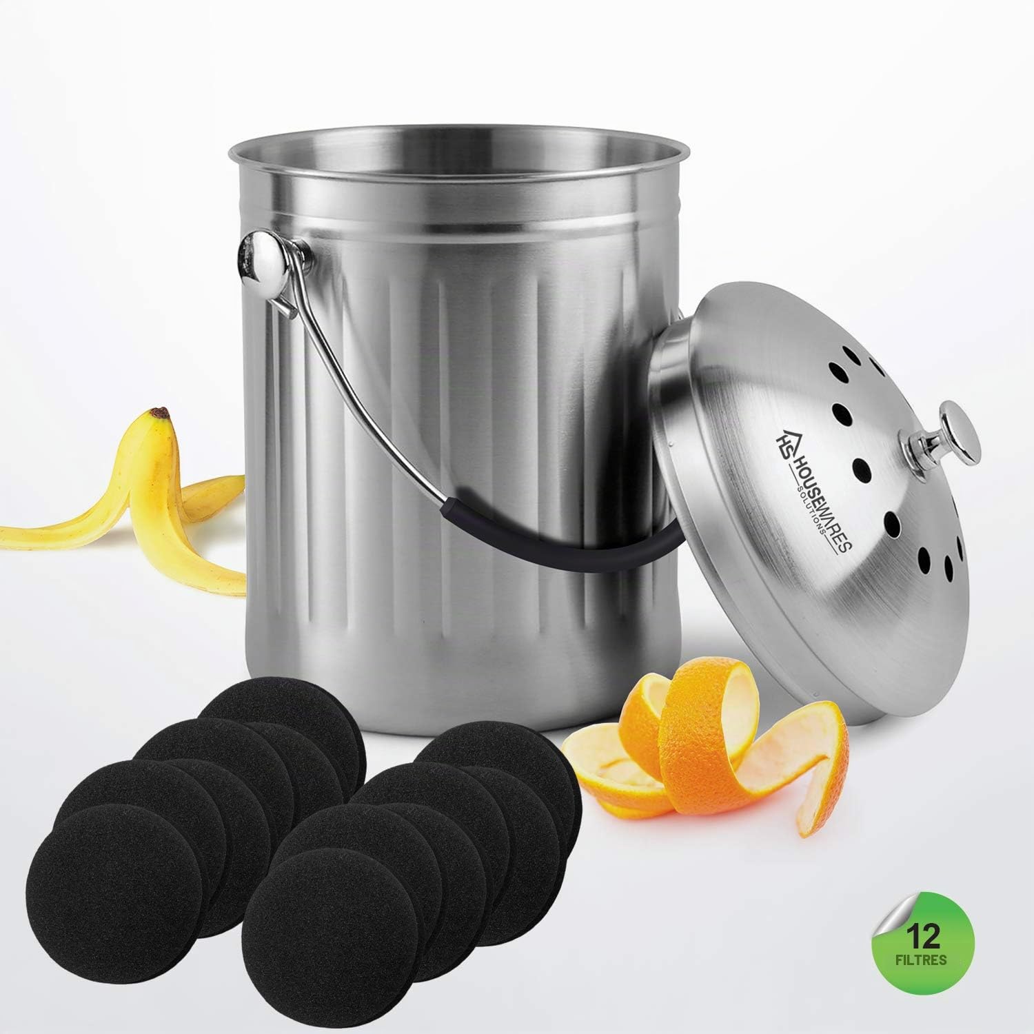 Lot de 12 filtres à Charbon Actif pour Compost - 12 Ronds