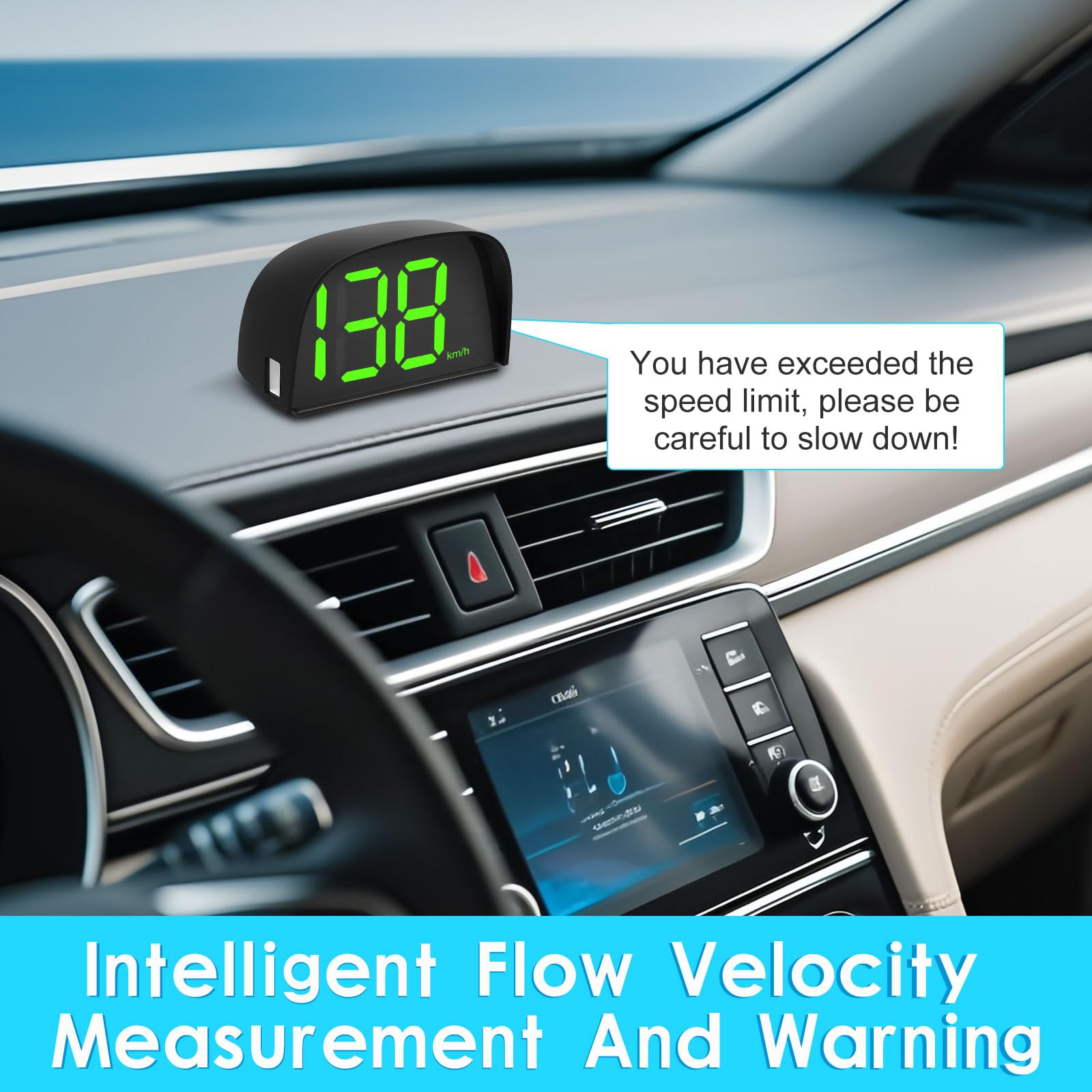 Tachimetro digitale per auto, HUD Auto Head Up Display, Tachimetro Intelligente GPS Digitale Universale, Tachimetro per Moto, Plug and Play, Carica USB, LED Grande schermo per Auto, Camion, Moto