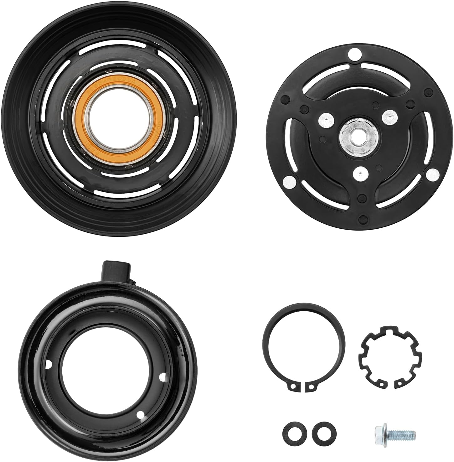 Torchbeam 98353 AC Compressor Clutch Kit Fit for Outback 2005-2009 2.5L, Outback 2005-2009 2.5T, Legacy 2005-2007, Legacy 2008-2009 2.5T, Legacy 2008-2009 2.5L, Replace 140382NC, 639424, 6512425