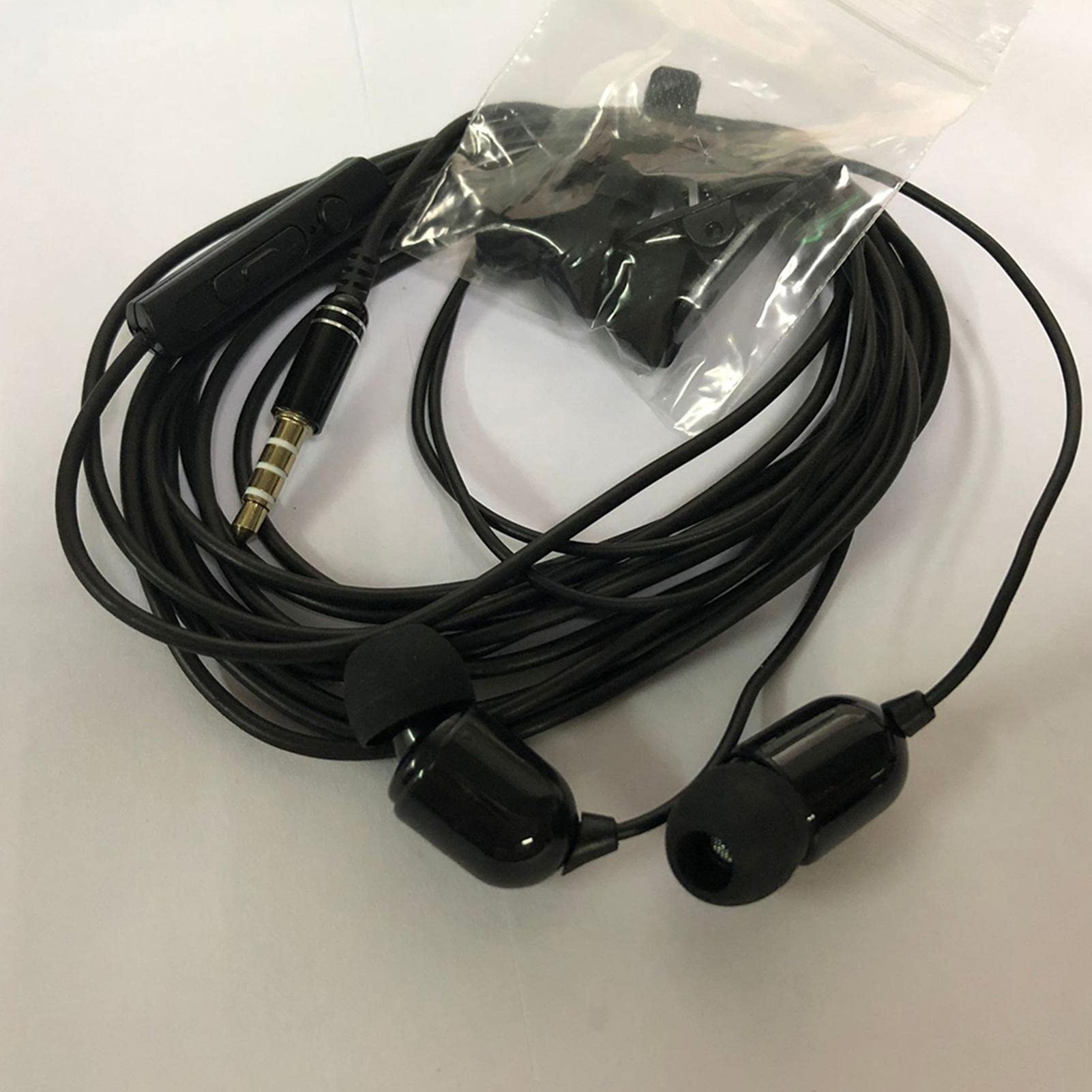 Generic Auricolari con cavo, cavo extra lungo, cuffie con cancellazione del rumore da 3 metri, con cavo e microfono, auricolari in-ear con isolamento acustico per dispositivi di uscita audio