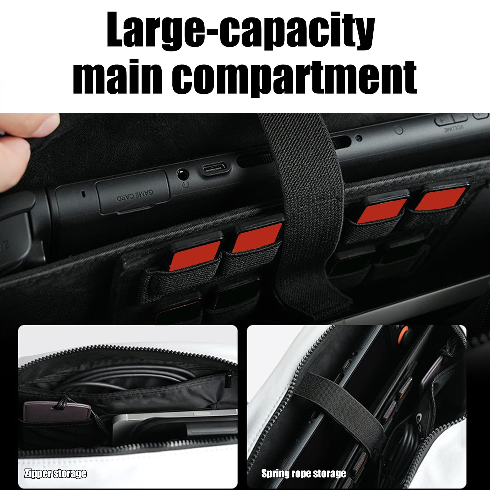 Funda protectora de almacenamiento para bolsa a prueba de arañazos, funda de transporte de consola de mano con ranura para tarjetas y correa para el hombro