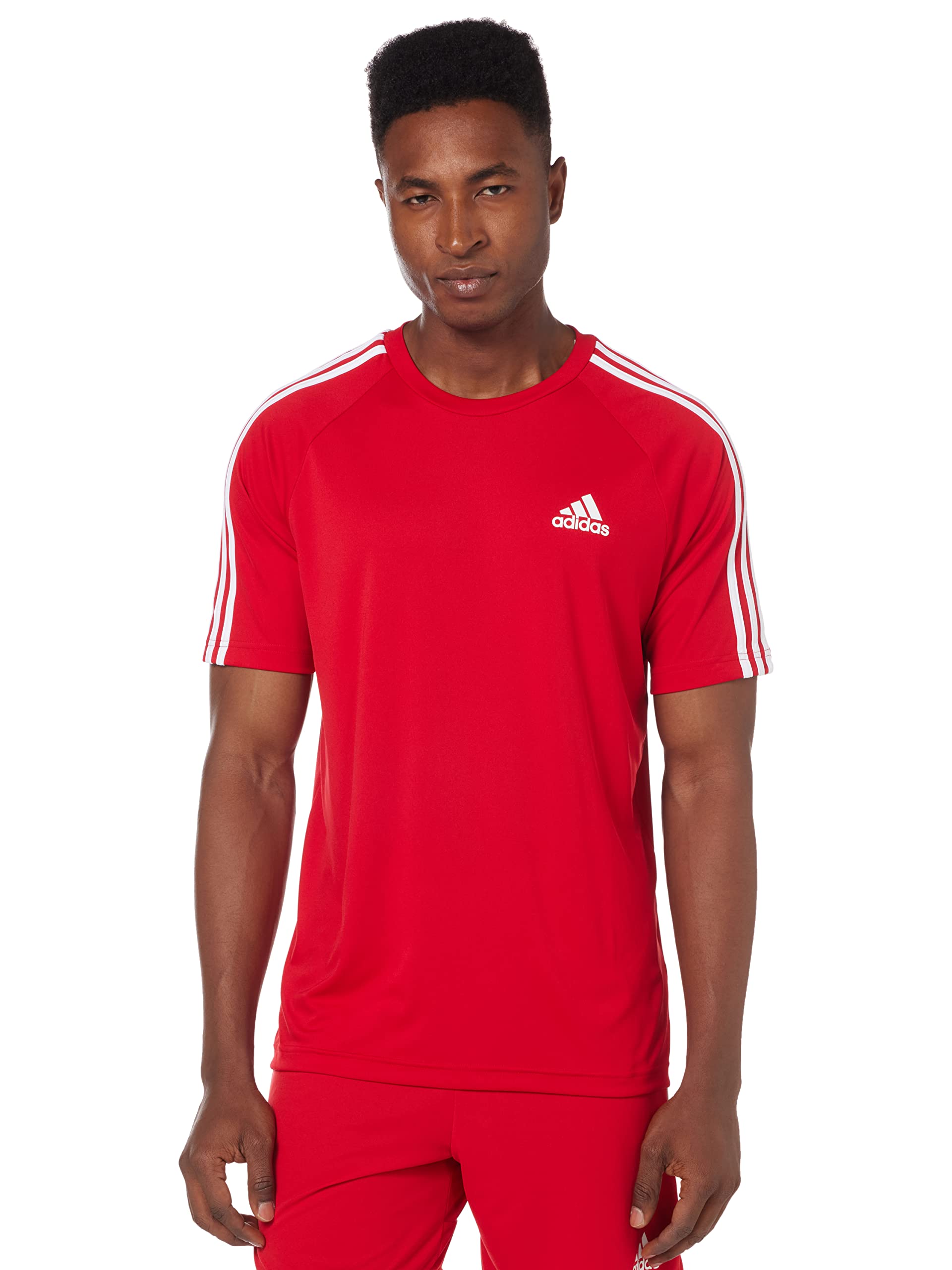 adidasMens AEROREADY Sereno 3-Stripes Jersey T-Shirt (pack of 1)