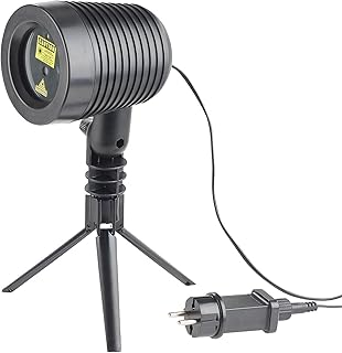 Lunartec Laser Projektor: Laserprojektor, bewegter Sternen-Regen-Lichteffekt, rot & grün, IP44 (Projektor außen, Laserlicht, Party)