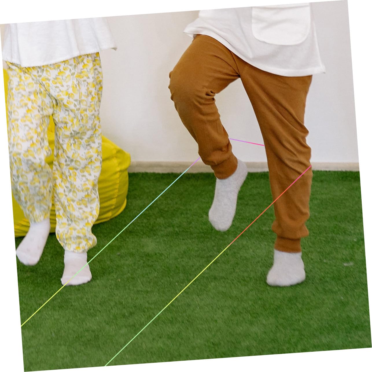 2 Piezas Bandas Elásticas de Salto para Cuerda Saltarina Colorida y Resistente Juguetes Deportivos Portátiles para Ejercicio Infantil y Actividades al Aire
