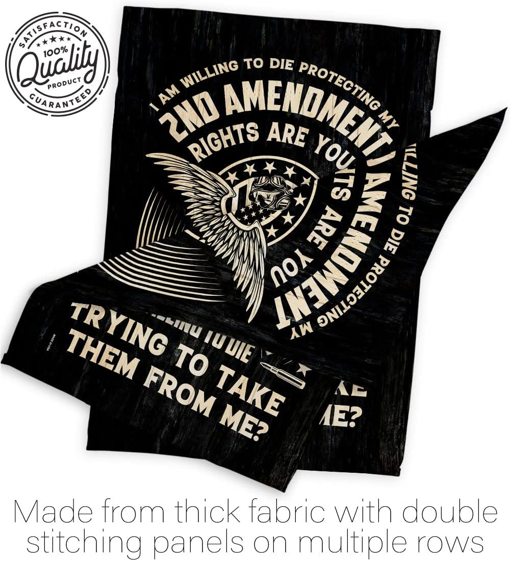 2nd Amendment My Right Garden Flag Americana US Historic July Memorial Veteran Independence United State American House Decoration Banner Small Yard Gift Double-Sided, Made in USA