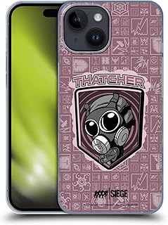 Head Case Designs Officially Licensed Tom Clancy's Rainbow Six Siege Thatcher Chibi Operators Hard Back Case Compatible with Apple iPhone 15