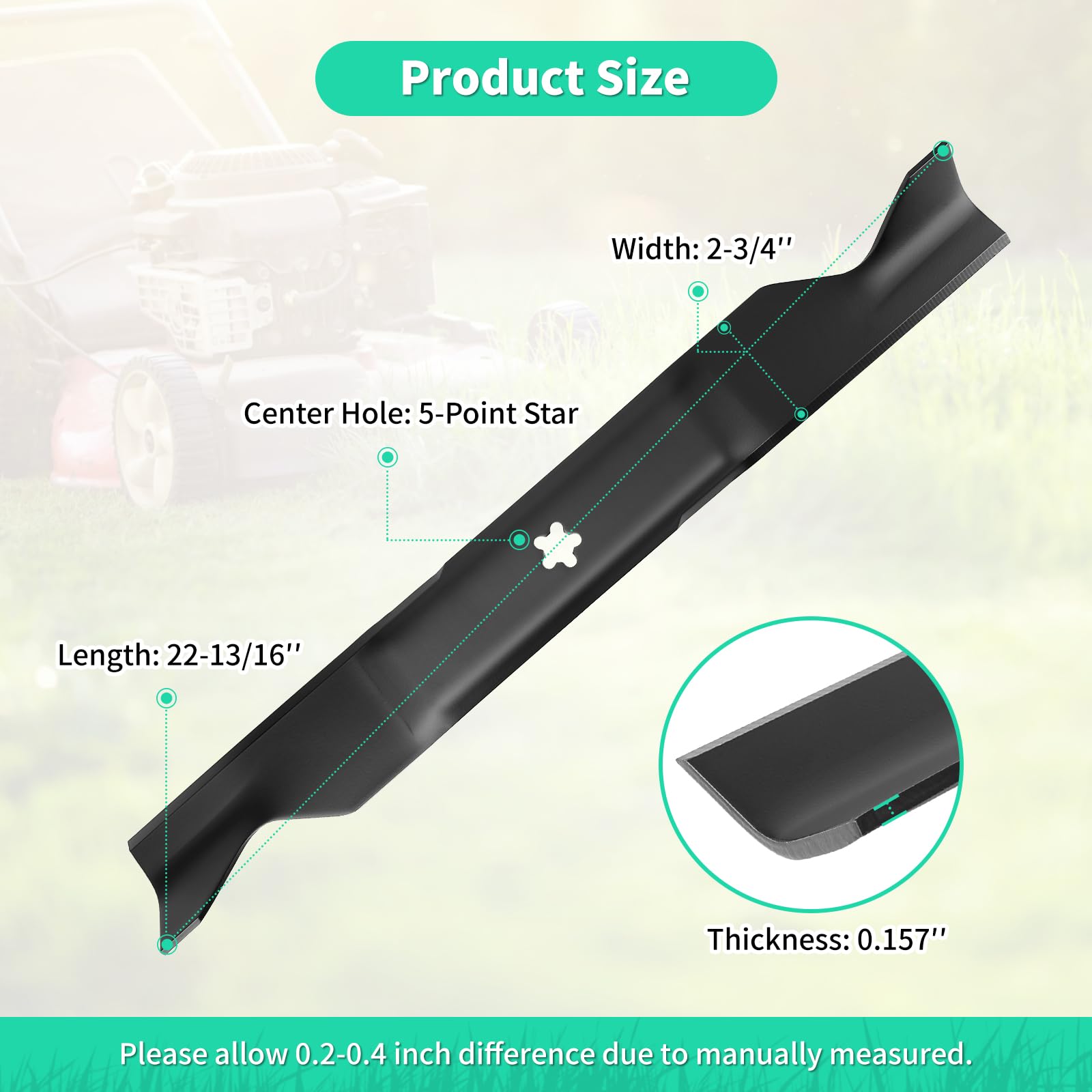405380 Cuchillas de alta elevación para cubierta de 46 pulgadas, 532405380 cuchillas de cortacésped compatibles con Husqvarna YTH22V46 YTH21K46, Craftsman YT3000, Poulan Pro, sustituye a