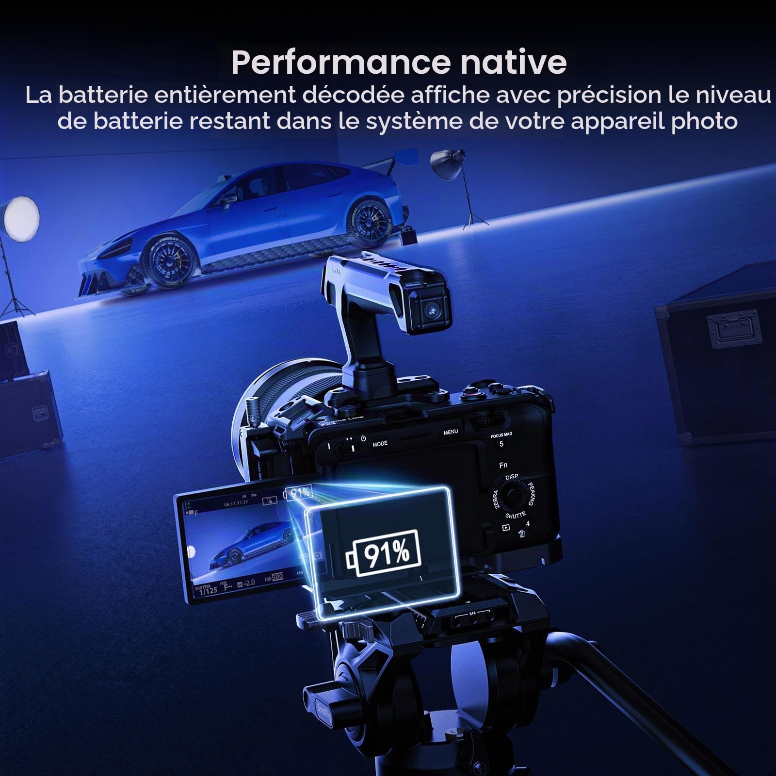 SMALLRIG NP-FZ100 Batterie pour appareil photo Sony 2520 mAh USB-C avec indicateur LED