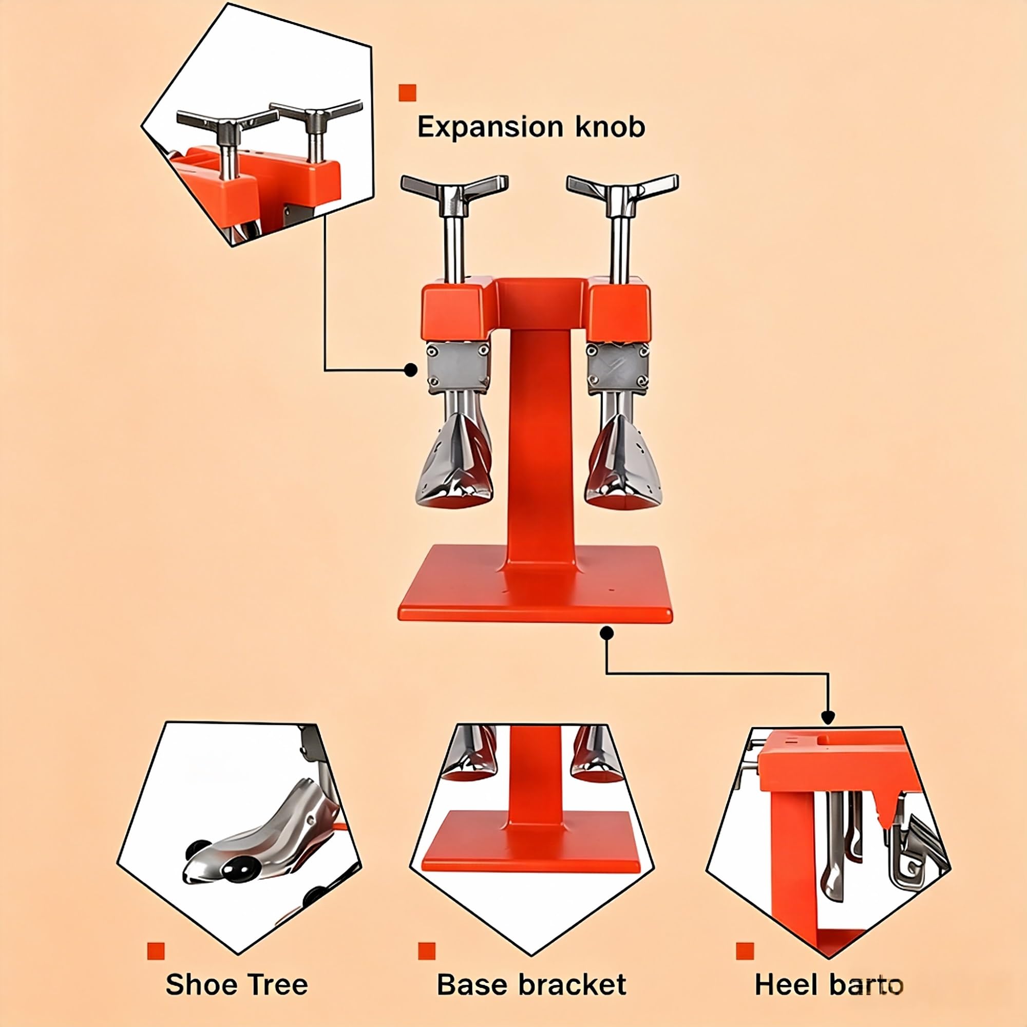VZXATYOP Ampliador manual de zapatos y ensanchador de horma para hombre, mujer, zapatos de tacón kit de ensanchador de zapatos,herramienta de aluminio para ensanchar zapatos ajustados y estrechos