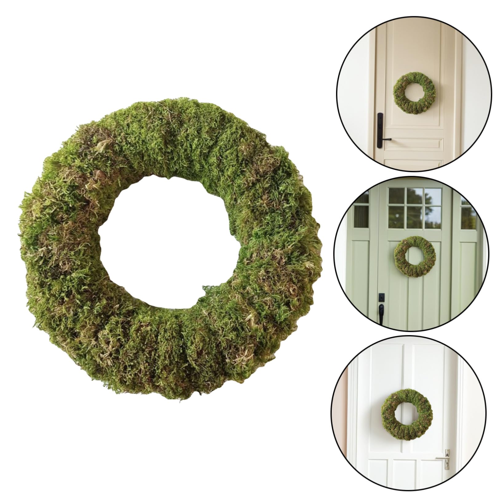 Selbstgemacht Mooskranz Rattan Kranzrahmen Mit Draht Runder Mooskranz 30cm ø Natürliche Weihnachtsdekoration Für Tür Und Fenster Nachhaltiges Bastelzubehör