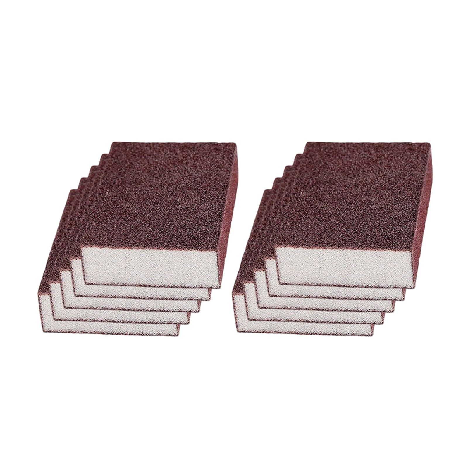 5 / 10pcs Practical Scouring Pad with Efficient Sponge and Sanding Design for Stubborn Kitchen Greases Removal Kitchen Cleaning Sponge