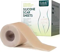 YUPIN Folhas para cicatrizes de silicone, fita de silicone para remoção de cicatrizes, folhas de remoção de cicatrizes respiráveis e impermeáveis, remoção fácil indolor para cirurgia, cesariana, cicatriz antiga e nova (4,1 x 60 cm Roll-1,5 m)