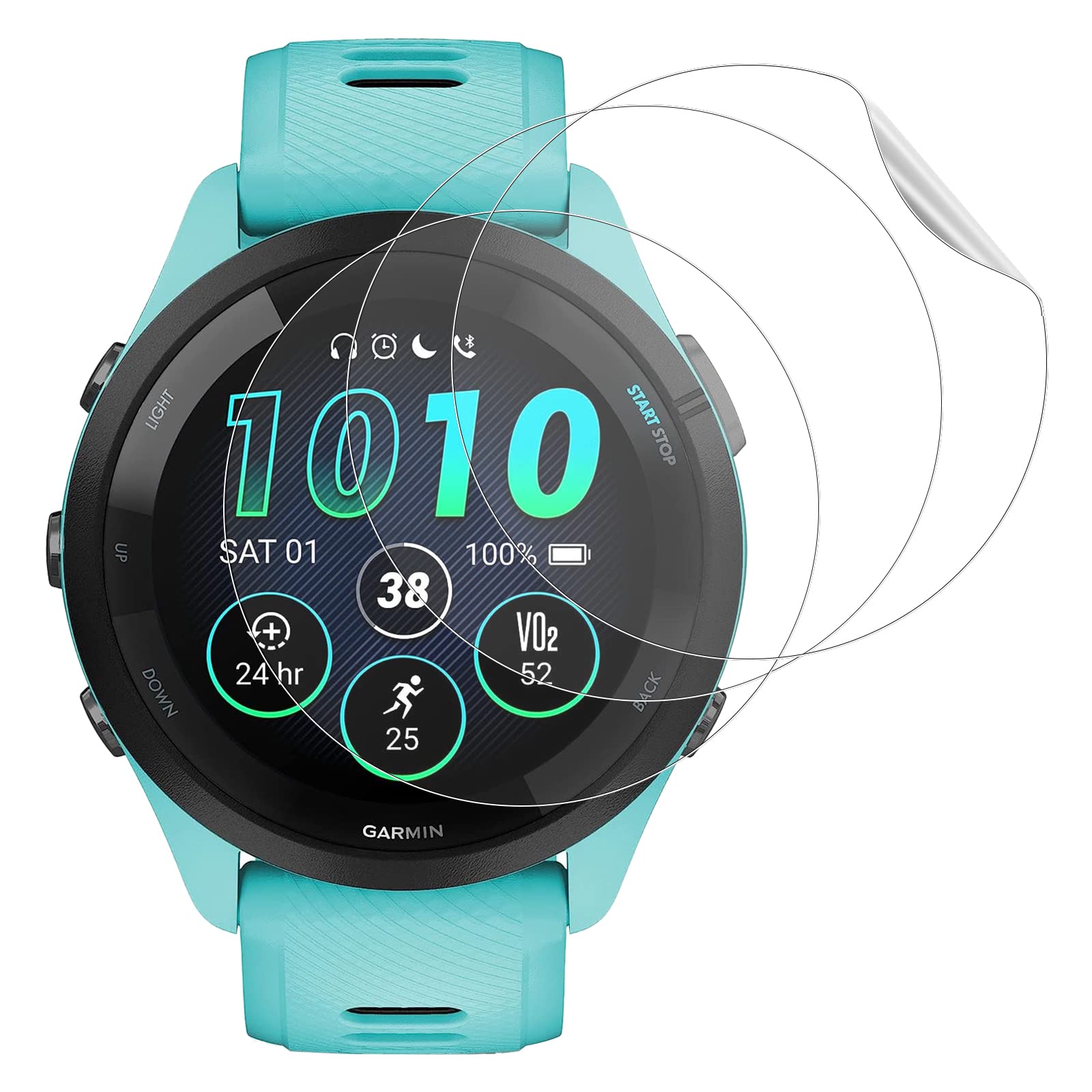 Film Protecteur écran Garmin Forerunner 265 - 4 Pièces Verre Trempé Composite TPU - Anti-rayures Et Facile à Poser