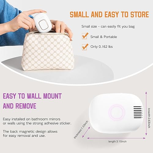 Miniatura 5 de Funda desinfectante para cepillos de dientes con luces U V-C, calefacción de secadora, secado por ventilador, funda recargable para cepillos de