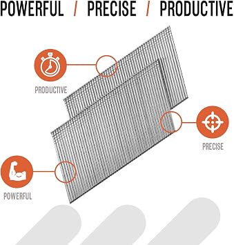 Paslode, Finishing Nail, 650047, 20 Degree Angled Galvanized, 16 Gauge, 2,000 per Box, 2 inch