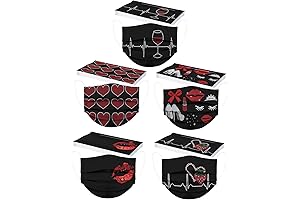 50Pcs Valentine's Day Disposable Face Masks for Adults