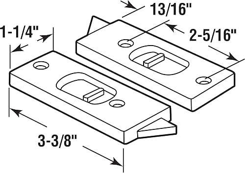 Miniatura 2 de Slide-Co 172413 Cerradura de ventana de plástico blanco de 3-38 pulgadas con pestillo de inclinación con resorte (paquete individual)