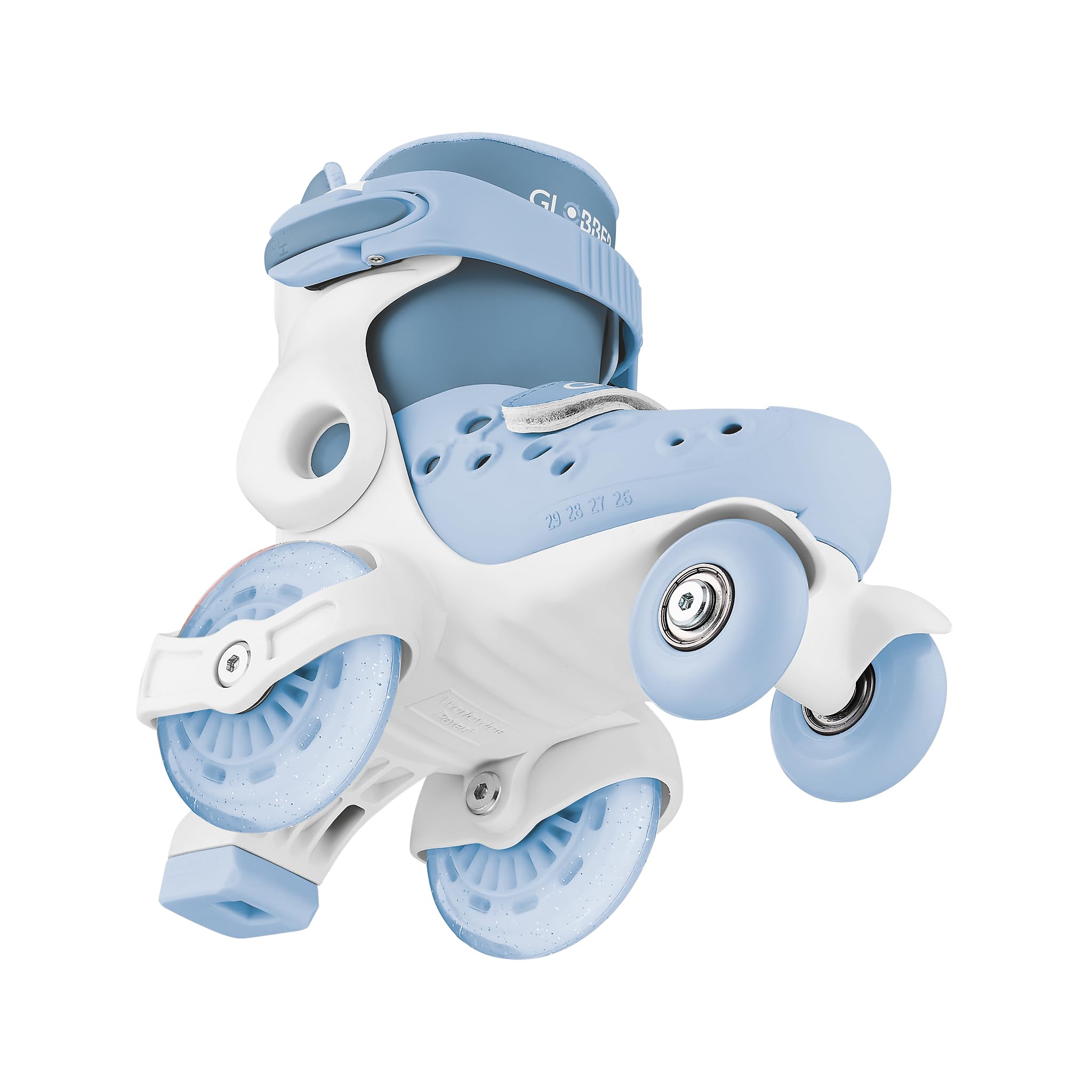 Globber Learning Skates Quad Patins à roulettes en polyuréthane 26-29 avec fermeture 50 mm
