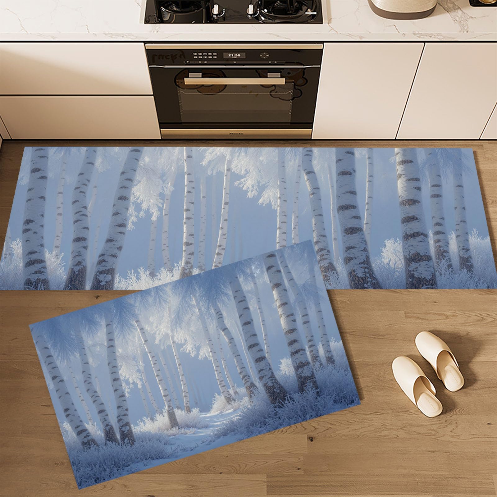 Alfombra de cocina lavable y alfombrilla anti-fatiga larga para pasillo