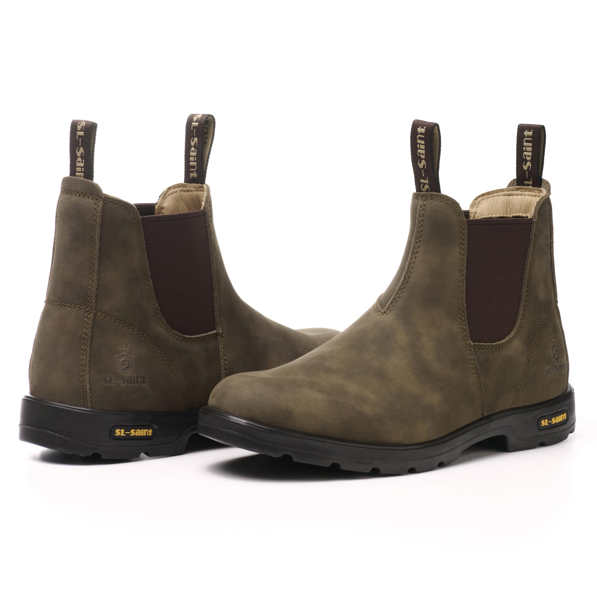 Herren Classic Chelsea Boots Knöchelmodische Slipper Aus Vollnarbenleder Lässig und Leicht