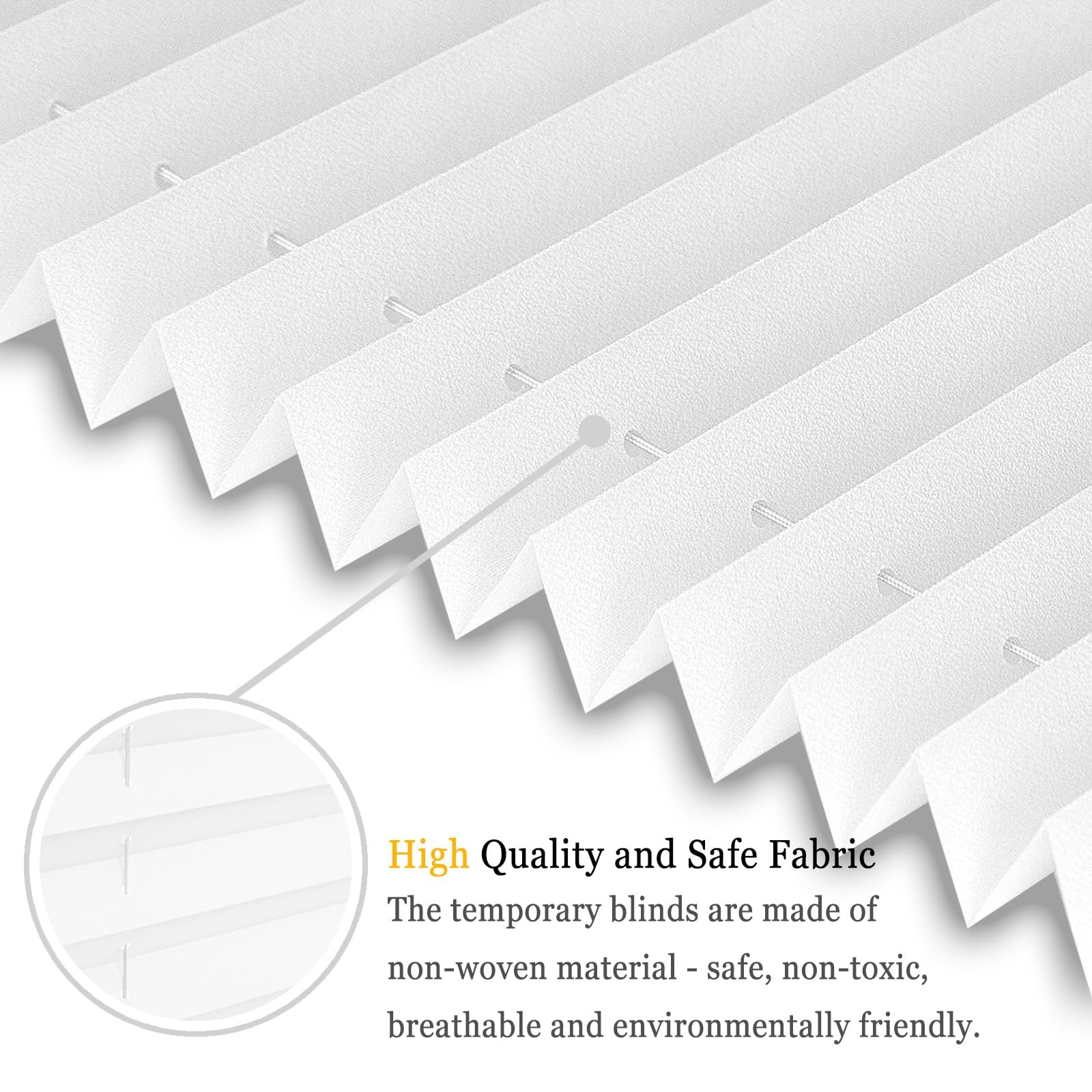 Easyfix Store Plissé 85 x 100 cm sur Mesure pour Toutes Les fenêtres intérieures, Store Occultant sans Perçage Ouverture à Double Sens pour Fenêtres Et Portes, Blanc