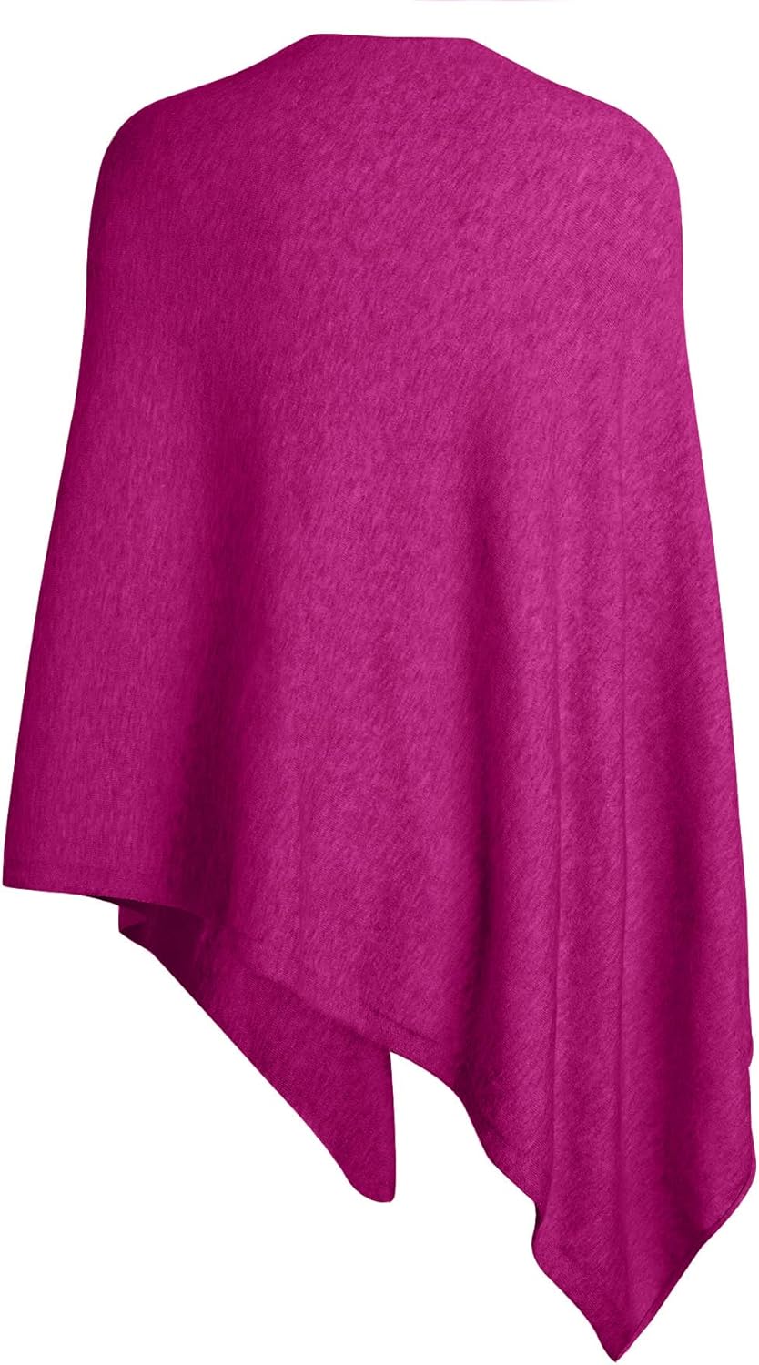 PULI Women's Versatile Knitted Shawls Scarf Poncho Sweater with Buttons Lightweight Spring Summer Fall Wraps - Image 7