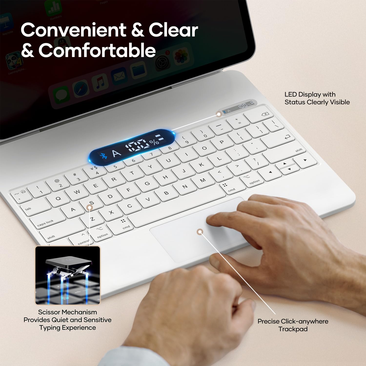COOSTART Keyboard with Stylus Pen for iPad Air 11 & iPad Pro 11