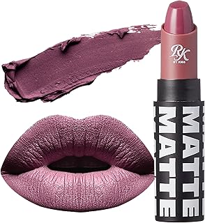 Ruby Kisses Lipstick, Matte Finish, Long-Lasting, Highly Pigmented, Smooth Apply, Full Coverage Lip Color Makeup (Mauve It)