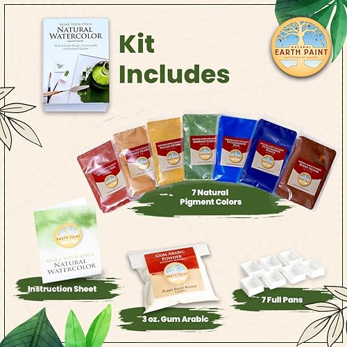 Miniatura 4 de Kit de acuarela natural  Respetuoso con el medio ambiente  Grado profesional  7 colores