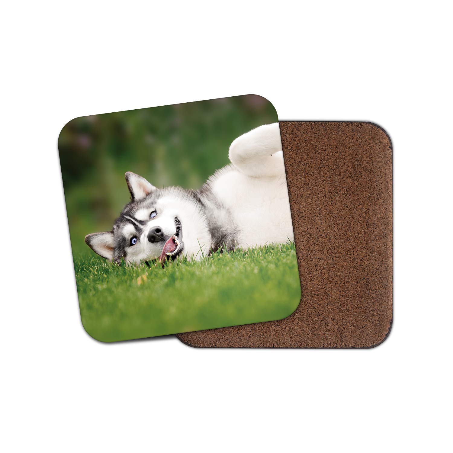 1 x Cute Husky Dog Coaster - Silly Funny Puppy Fun Mum Sister Auntie Fun #13286