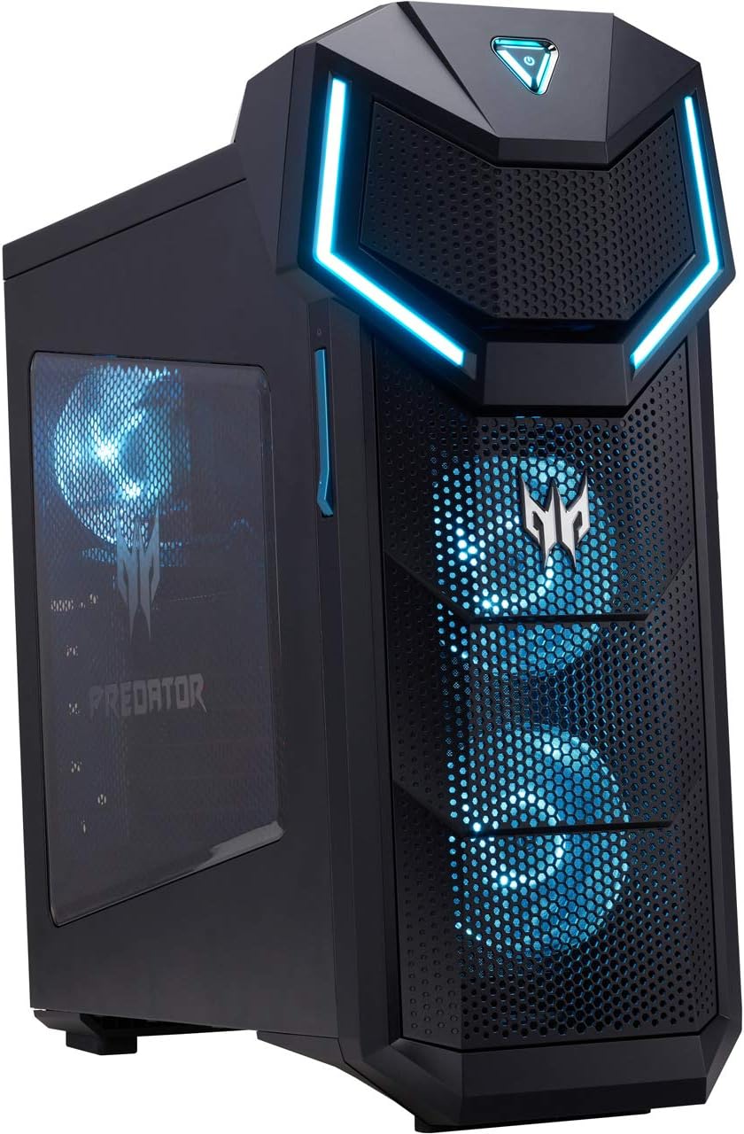 Acer Predator Orion 5000 PO5-610 Gaming PC - (Intel Core i7-9700K, 16GB RAM, 256GB SSD and 1TB HDD, Nvidia GeForce RTX 2060, DVD/RW, Predator Keyboard and Mouse, Windows 10, Black)