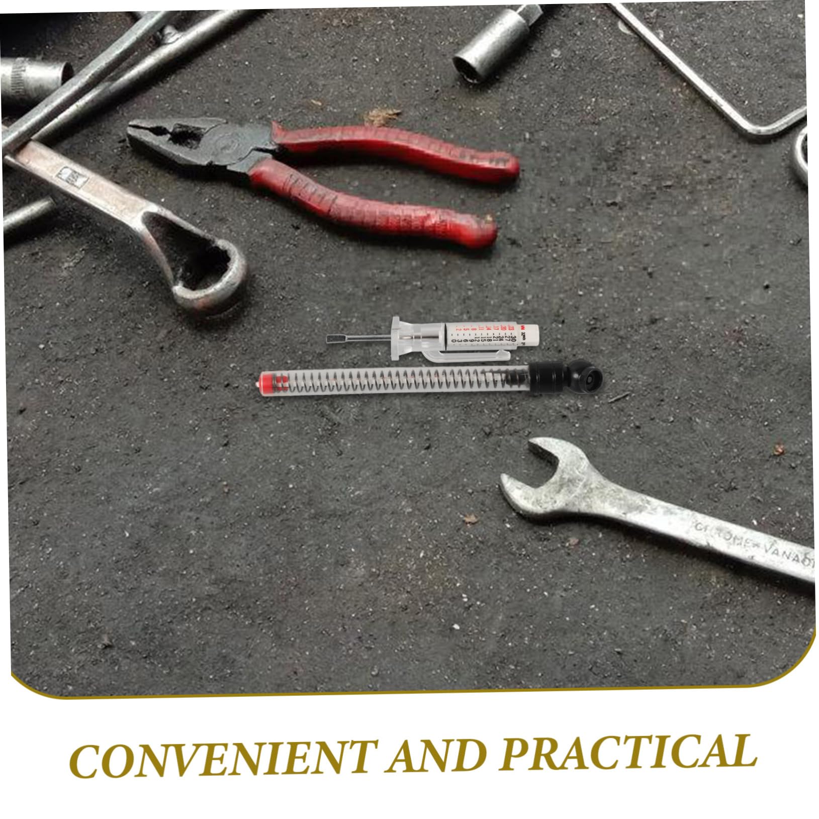 HEALLILY 1 Set Car Tire Tread Depth Gauge Tread Depth Measuring Ruler Accurate Tire Gauge Portable Automotive Tool for Cars Trucks