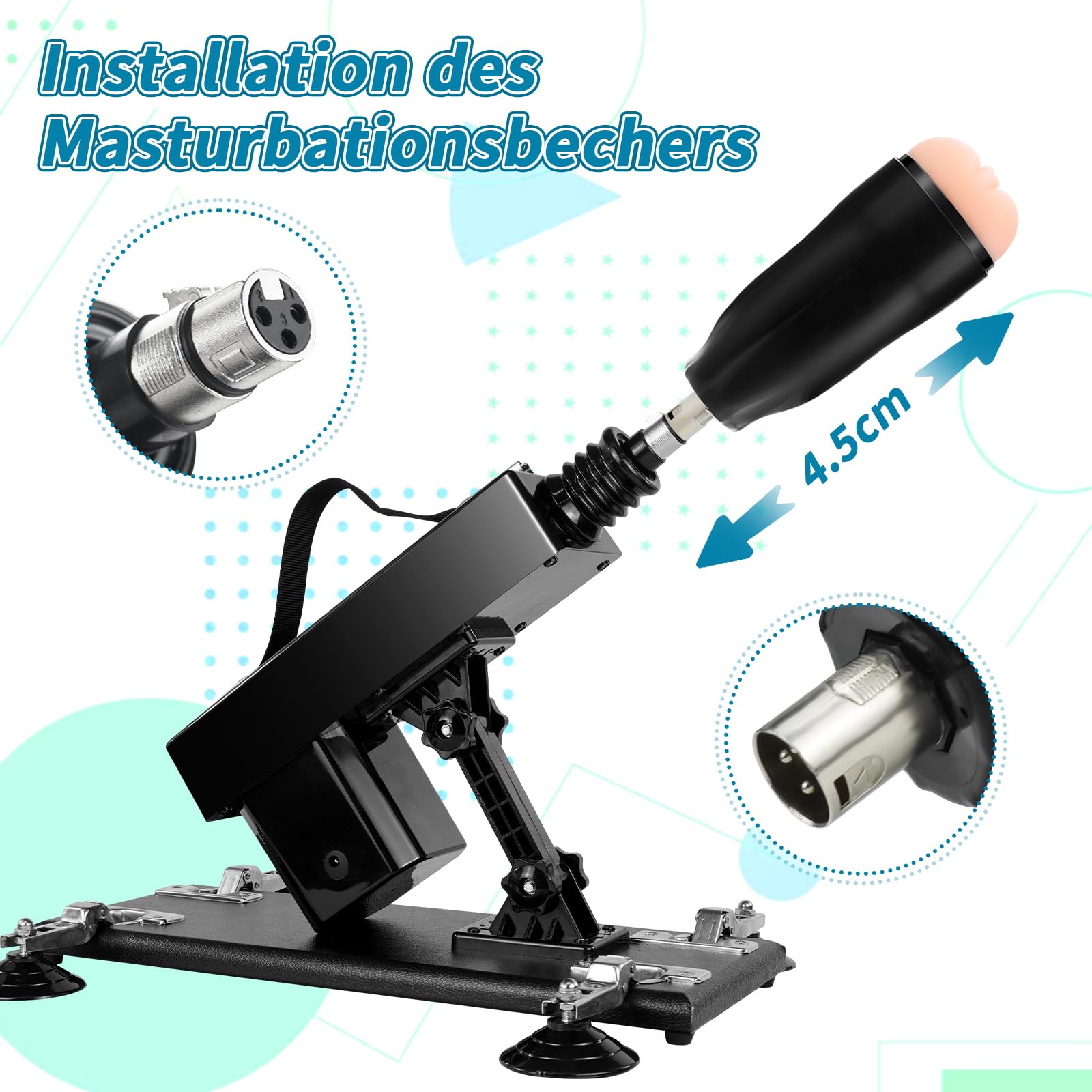 ANNGEOK Sexmaschine für Frauen und Männer Automatische Maschine Sex Spielzeug Fickmaschine Sexspielzeug SextoySet Kolben Dildo Maschine (6)
