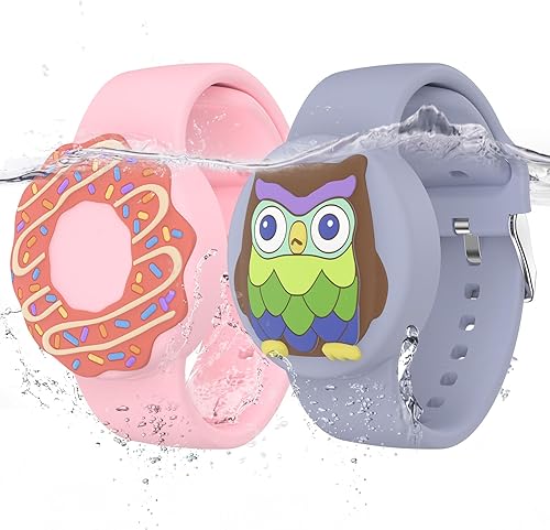 Miniatura 7 de Waterproof Air tag Bracelets For Kids (2 Pack) - Soft Silicone Hidden Air tag Wristband - Lightweight GPS Tracker Holder Compatible with Apple