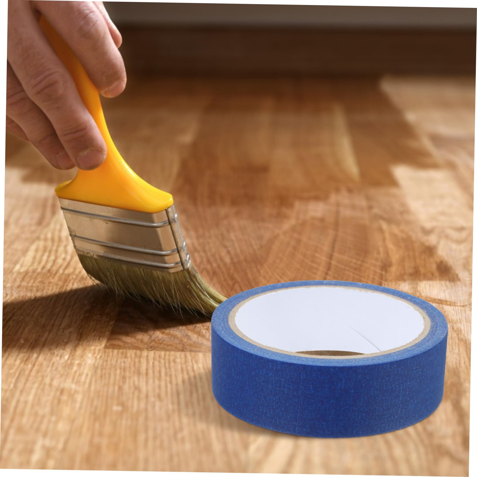 POPETPOP 4 Rollen Abdeckband Blau Malerei farbig malen Vinyl Wickelband Malerband Klebebandapplikator für Maler Gefrierband Beschriftungsband Erweitertes Krepppapier