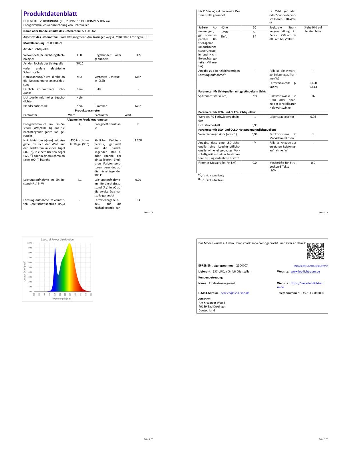 linovum ISAWO LED Einbaustrahler 10er Set Dimmbar ohne Dimmer IP65 - LED GU10 4W warmweiß 230V - fourSTEP Badspot weiß rund