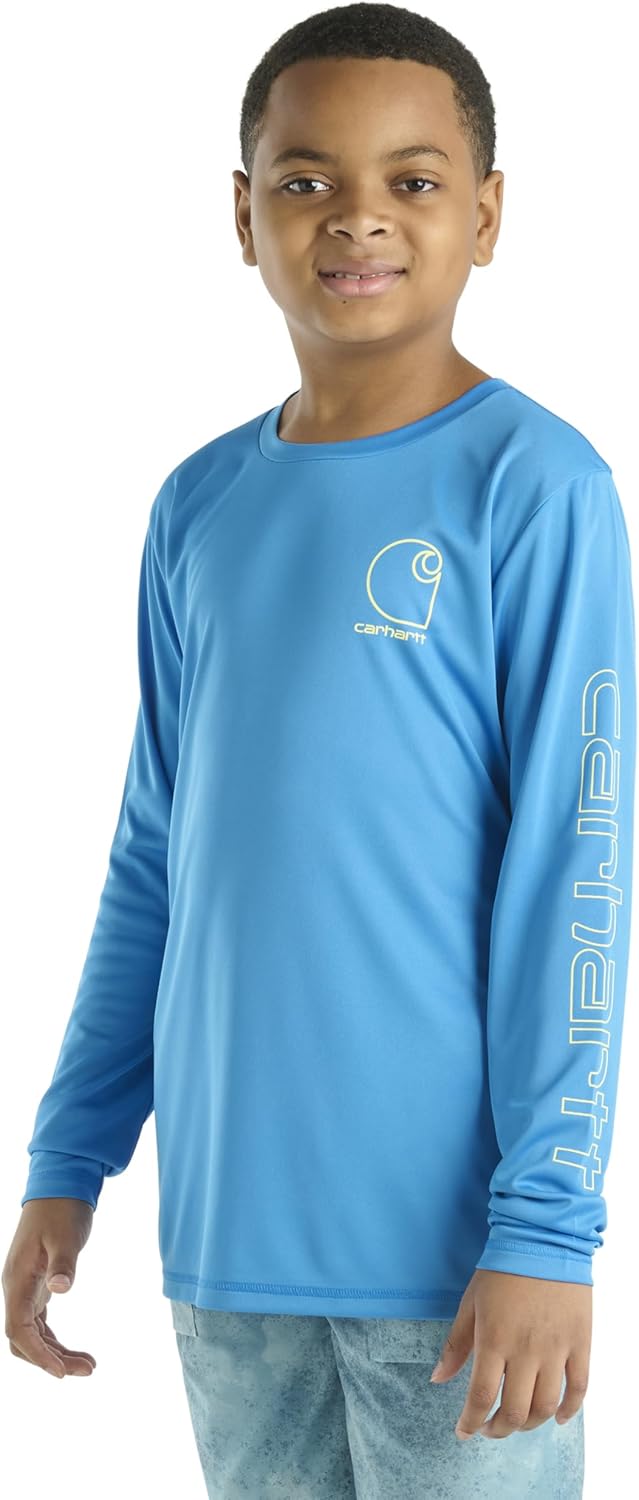 Carhartt Kid's CA6695 Long-Sleeve Force® Sun Defender T-Shirt - Boys - Image 2