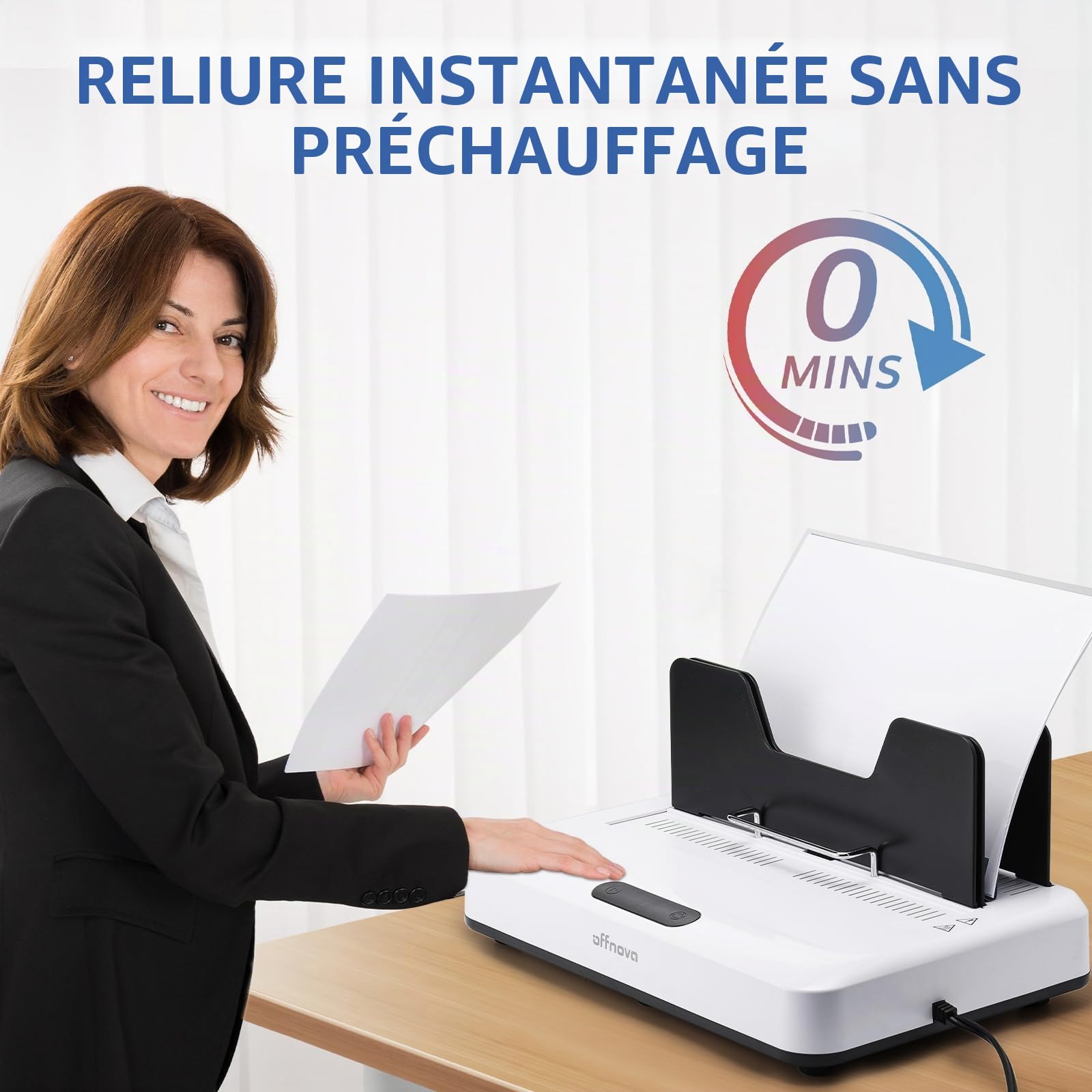 Machine à reliure thermique OFFNOVA 500 feuilles A3/A4/A5 compatible bureau école