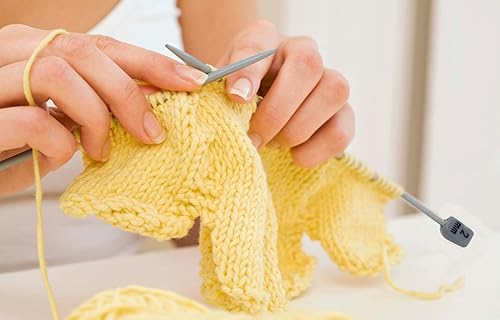 Miniatura 5 de KnitPal Juego de agujas de tejer de aluminio de 16 pulgadas (40 cm) para mantas - Juego de agujas de tejer rectas de una sola punta - 3 pares,