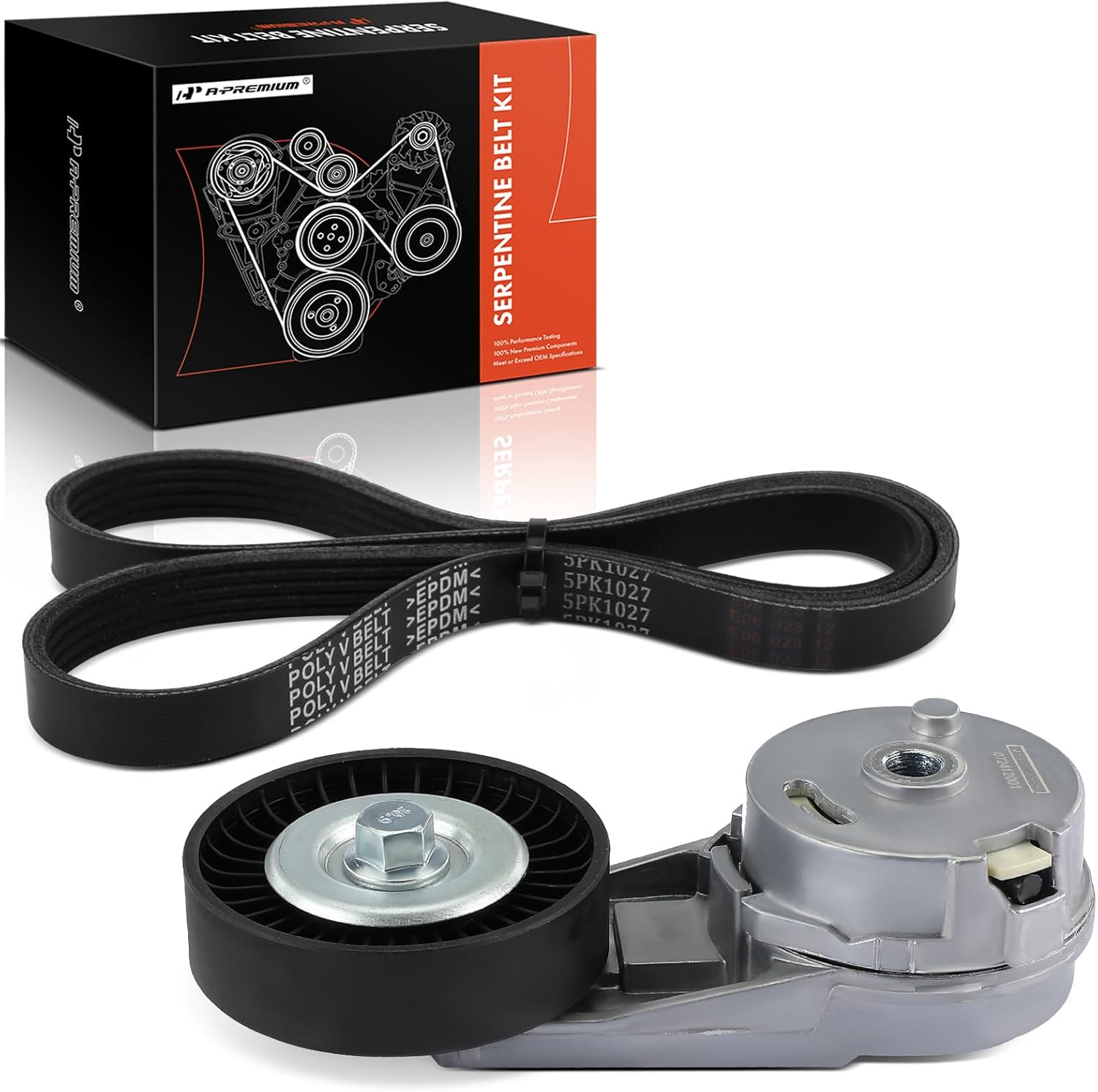 A-Premium Engine Serpentine Belt Drive Kit Compatible with Chevrolet, GMC, Buick & Pontiac Cars - Equinox Terrain 2010-2017, Verano 2012-2017, HHR 2007, Cobalt 2007/2010, G5 2007-2.0L 2.2L 2.4L