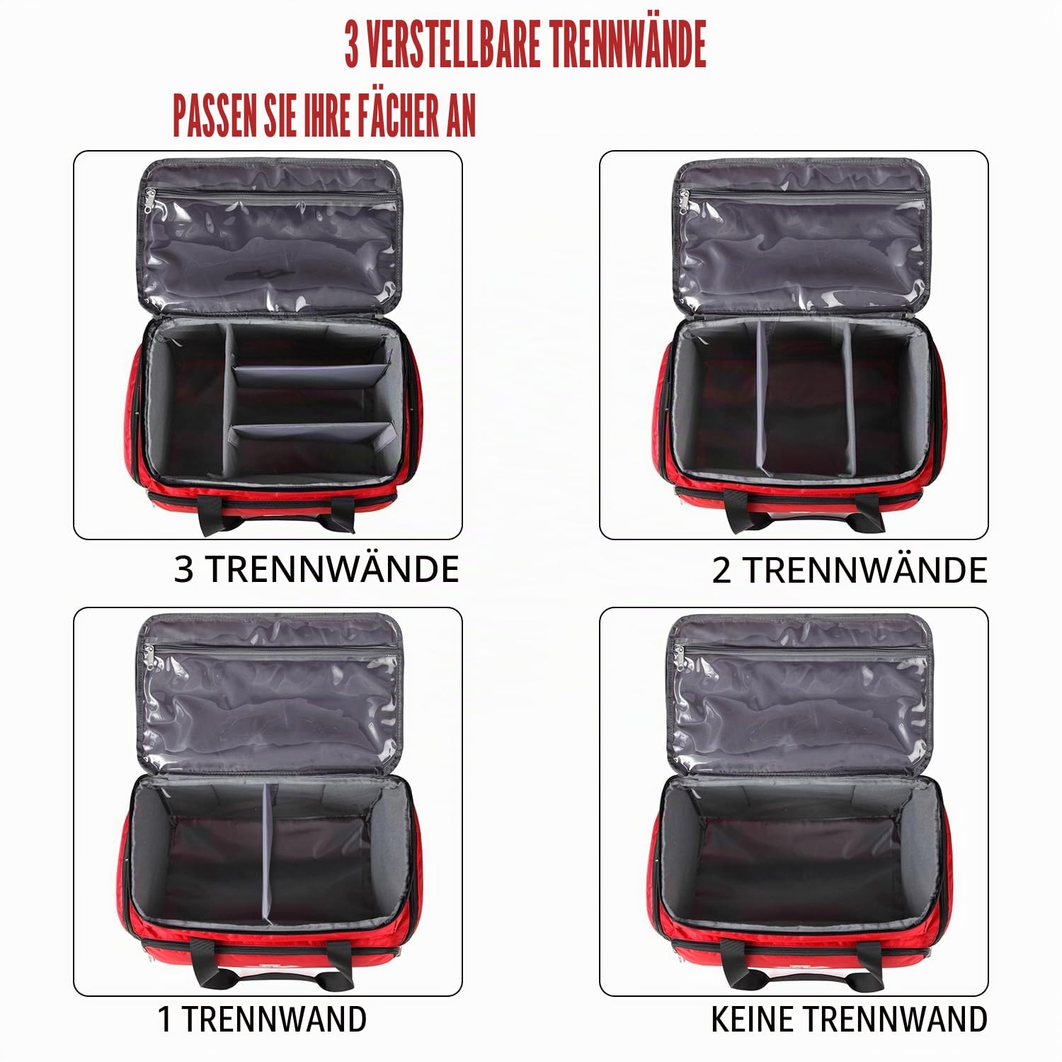 Medizinische Tasche mit Rollroller, Trolley, für Krankenschwestern, EMT CNA RN, leer, für Erste-Hilfe-Hilfe, Zuhause, Gesundheitswesen, Krankenpflege, Studenten, Rolltasche, Handgepäck, Rollen, Arzt