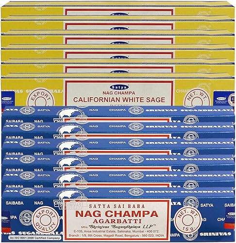 Miniatura 2 de Nag Champa - Varillas de incienso y salvia blanca californiana con soporte de incienso, paquete para fragancia del hogar y decoración espiritual