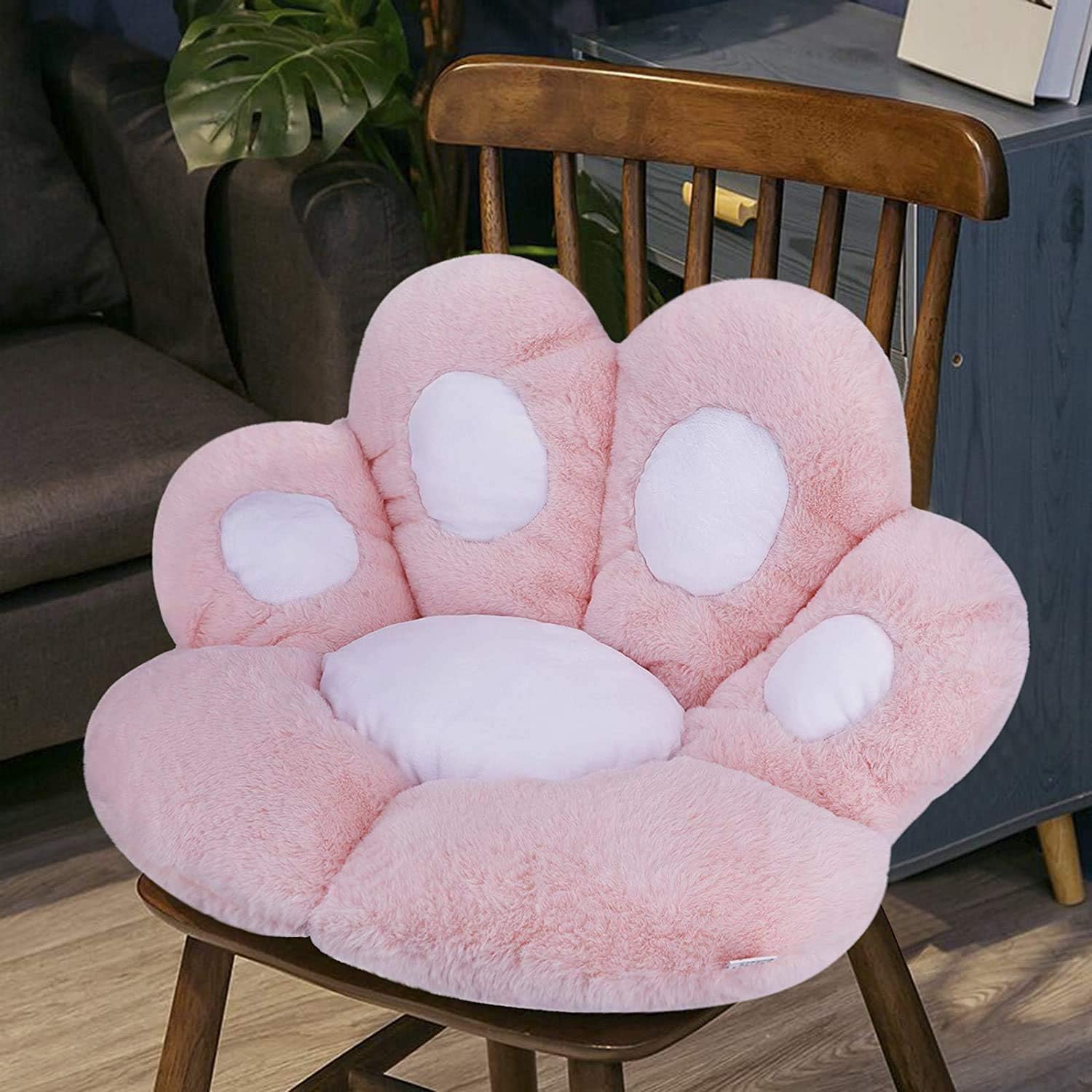 Reversible Soft Cozy Seat Cushion Cute Bear Cat Paw Flower Shaped