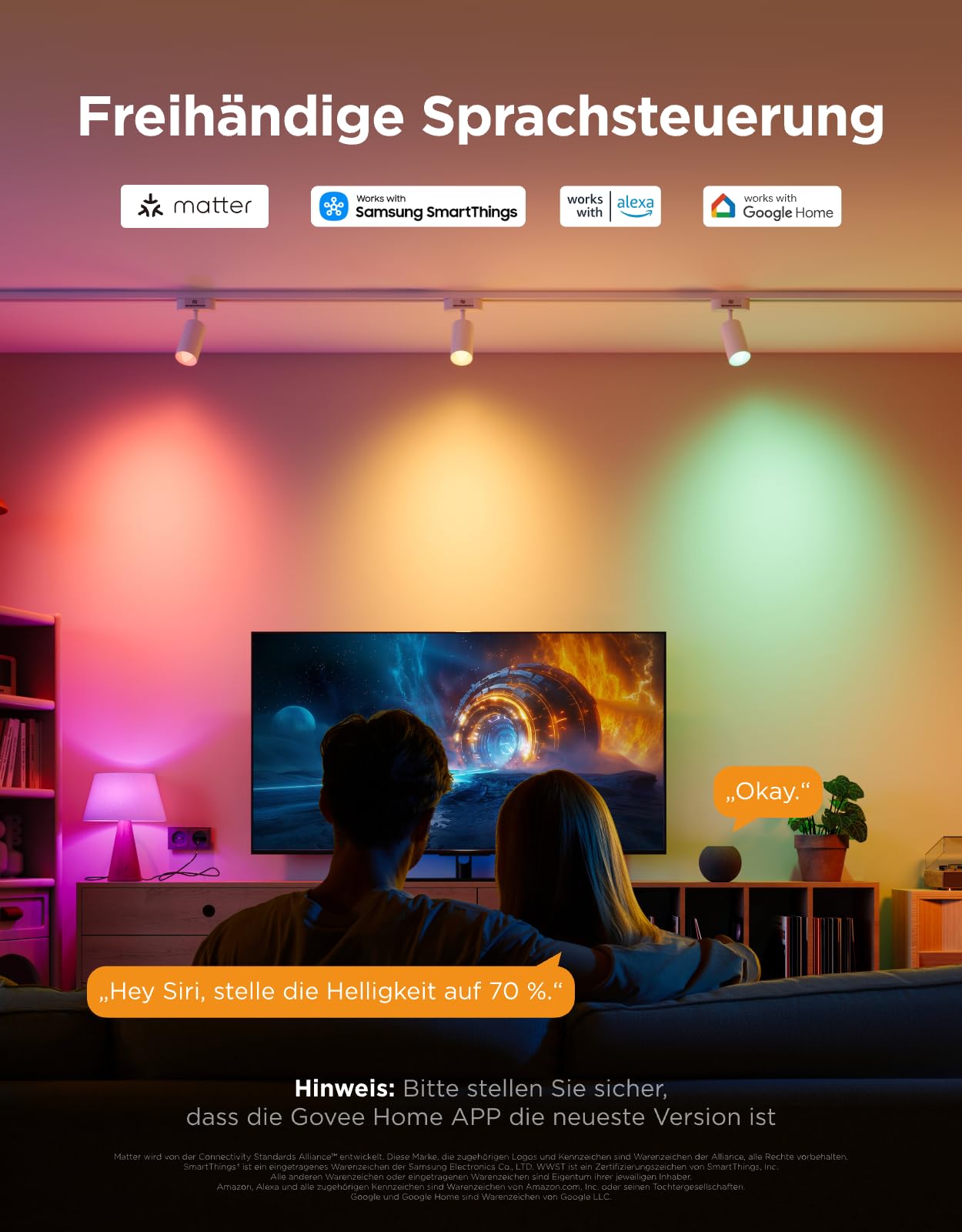 Govee GU10 und E14 Smart LED Glühbirnen Combo mit Matter, Alexa und Google Assistant, RGBWW dimmbar