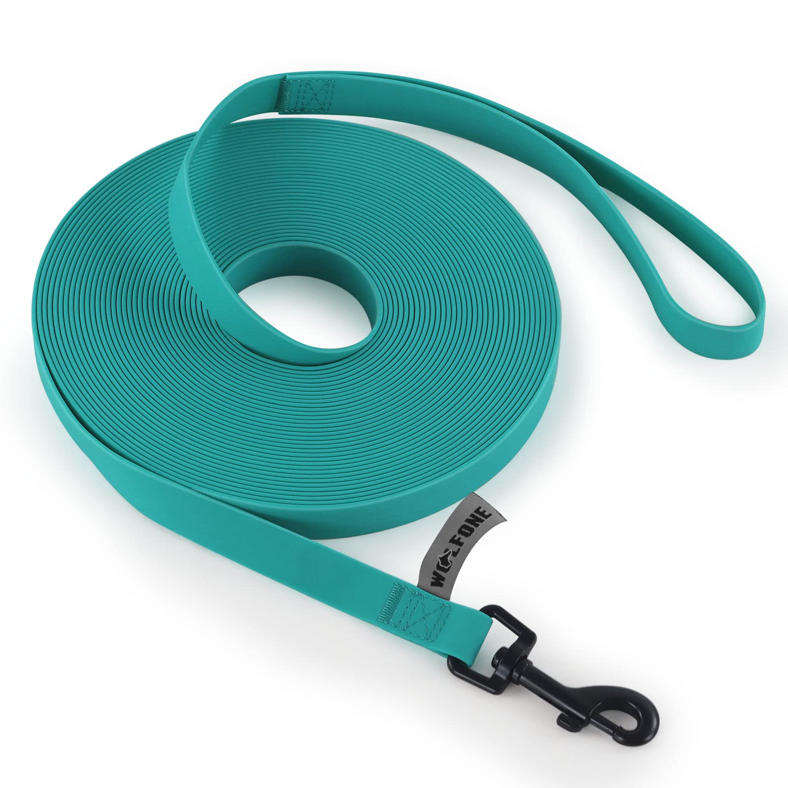 Wolfone 5ft Viridian Green Long Leash - Waterproof Training Dog Leash for Recall, Swimming, Camping, Beach, Hunting, Walking — view 8