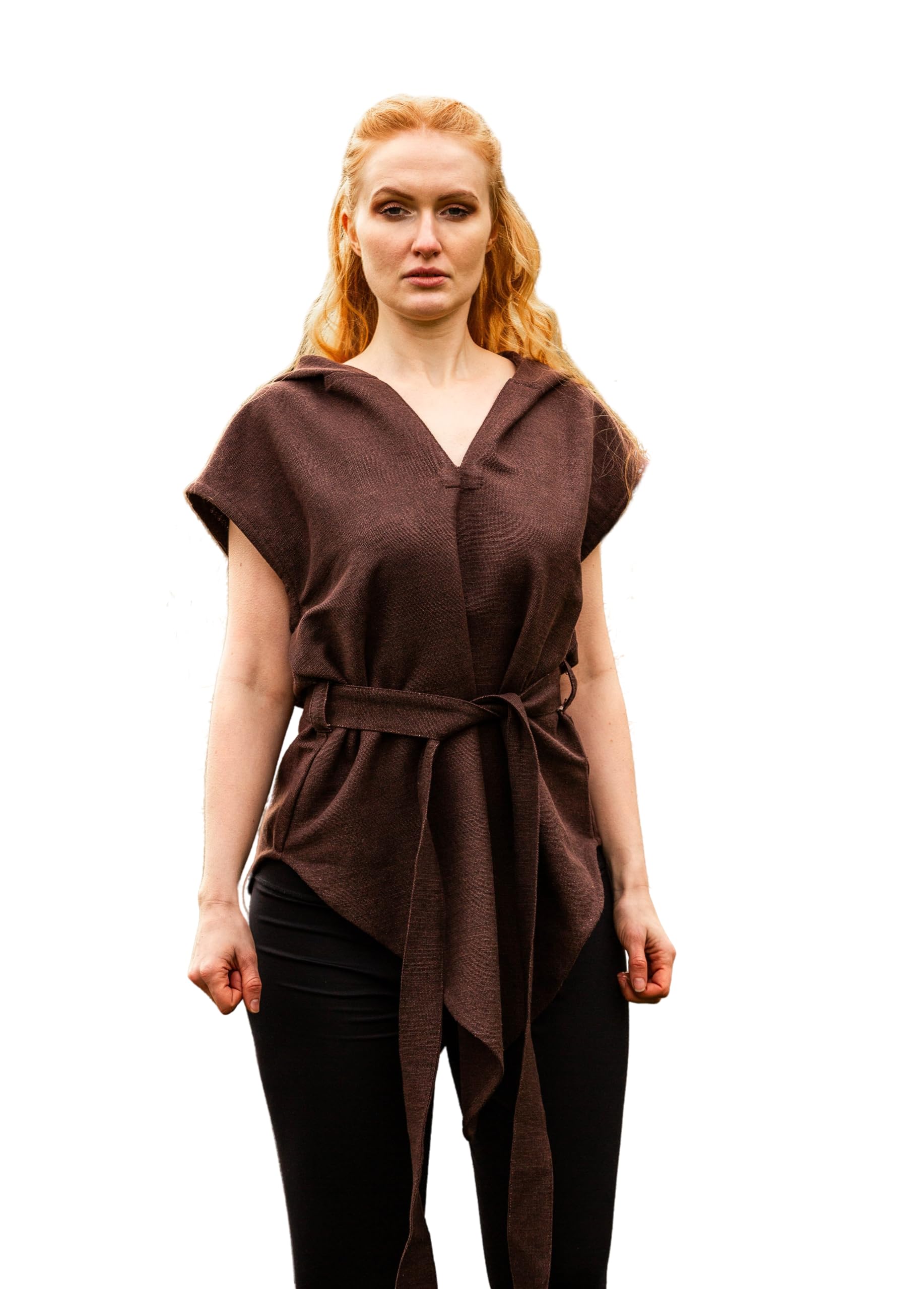 Leonardo Carbone® Waldläufer Tunika Aldon Unisex - Mittelalter Kleidung Herren & Damen, Mittelalter Hemd, Freizeithemden Kurzarm, Karneval Kostüm, LARP Kleidung - 100% Baumwolle