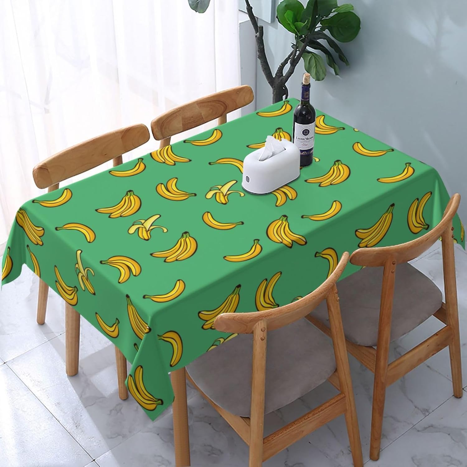 Nappe motif vert 3D pour repas de jardin en extérieur et fête d'été